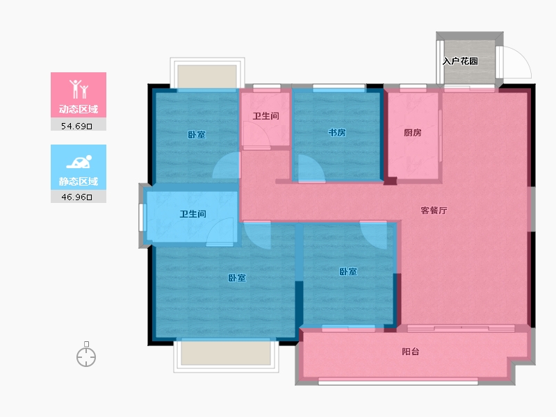 江西省-赣州市-九里·理想-94.00-户型库-动静分区