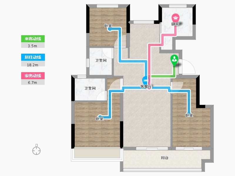 江苏省-淮安市-叶语书院-92.97-户型库-动静线