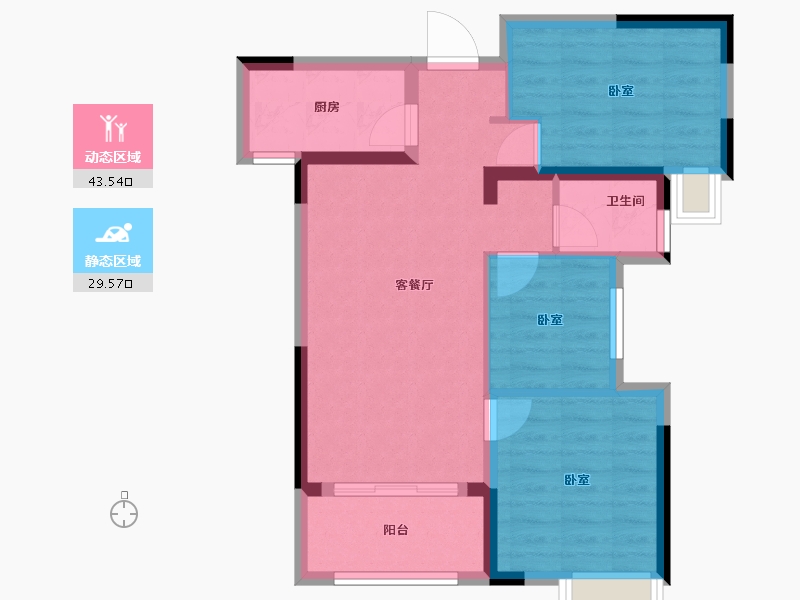 湖北省-武汉市-光谷悦城2期-65.04-户型库-动静分区