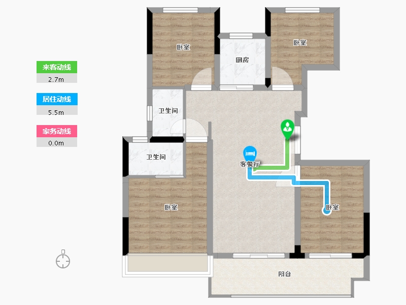 江苏省-淮安市-叶语书院-97.61-户型库-动静线