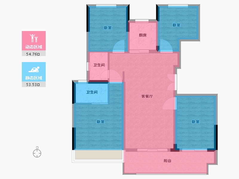 江苏省-淮安市-叶语书院-97.61-户型库-动静分区