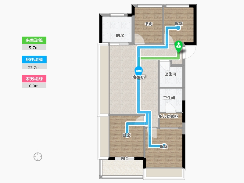 浙江省-杭州市-滨江旭辉朝闻花城-94.00-户型库-动静线