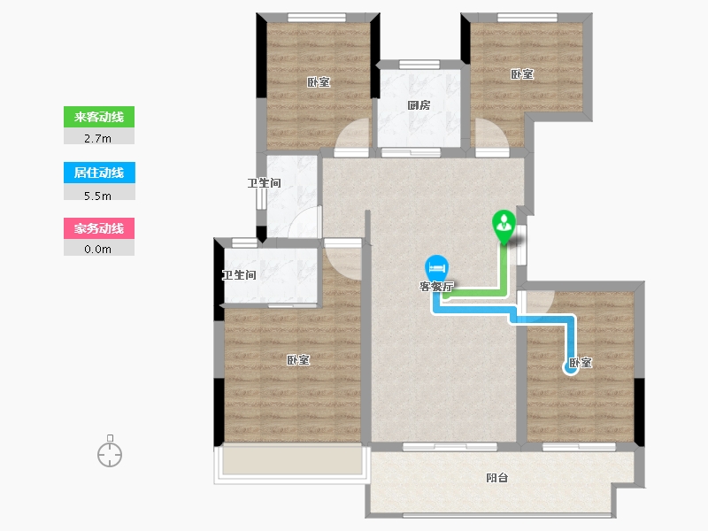 江苏省-淮安市-叶语书院-97.61-户型库-动静线