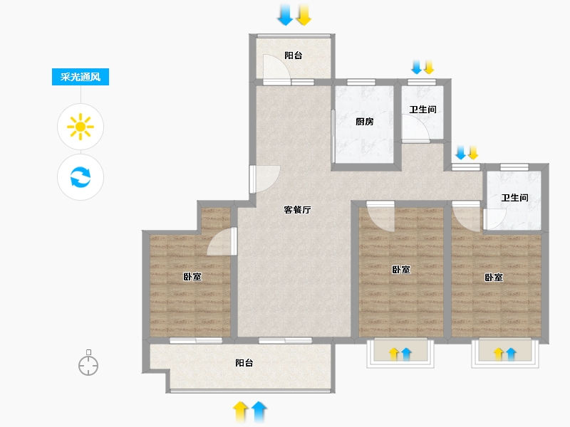 河南省-商丘市-西湖观澜-101.01-户型库-采光通风