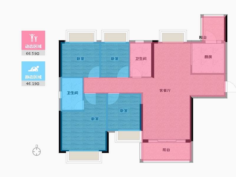 江西省-景德镇市-恒大珑庭-102.00-户型库-动静分区