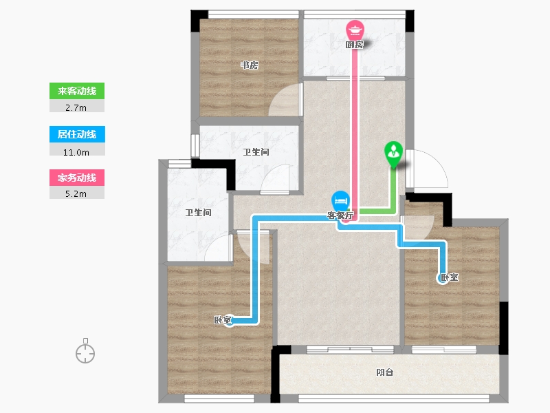 浙江省-湖州市-蓝城·桂语兰庭-83.27-户型库-动静线