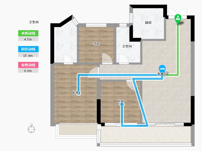 浙江省-温州市-新湖曦湾春晓-71.00-户型库-动静线