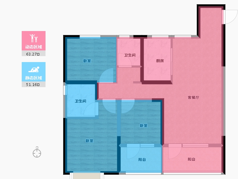 山东省-青岛市-中国铁建中心-102.00-户型库-动静分区