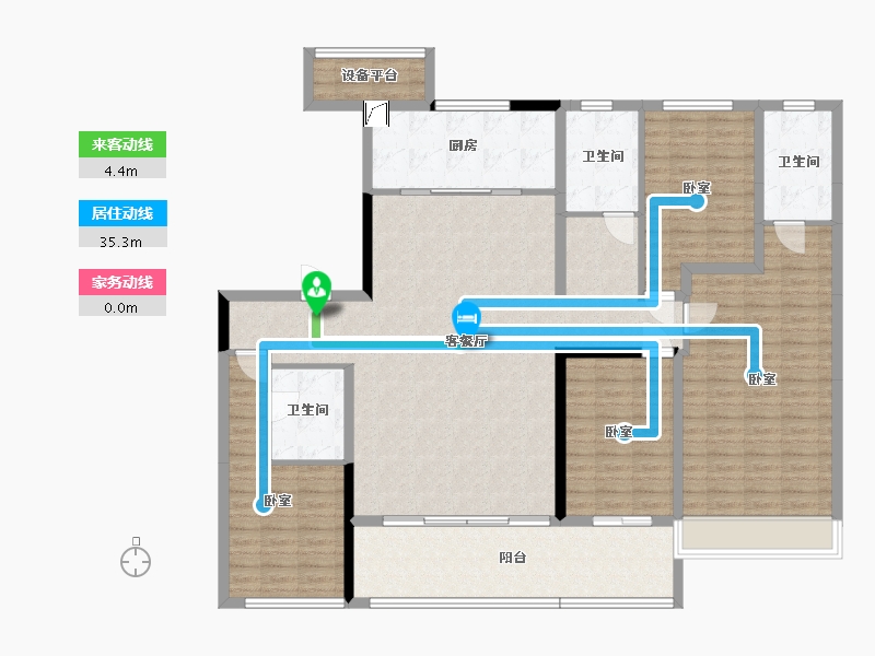 江苏省-南通市-万科·官山望-159.94-户型库-动静线