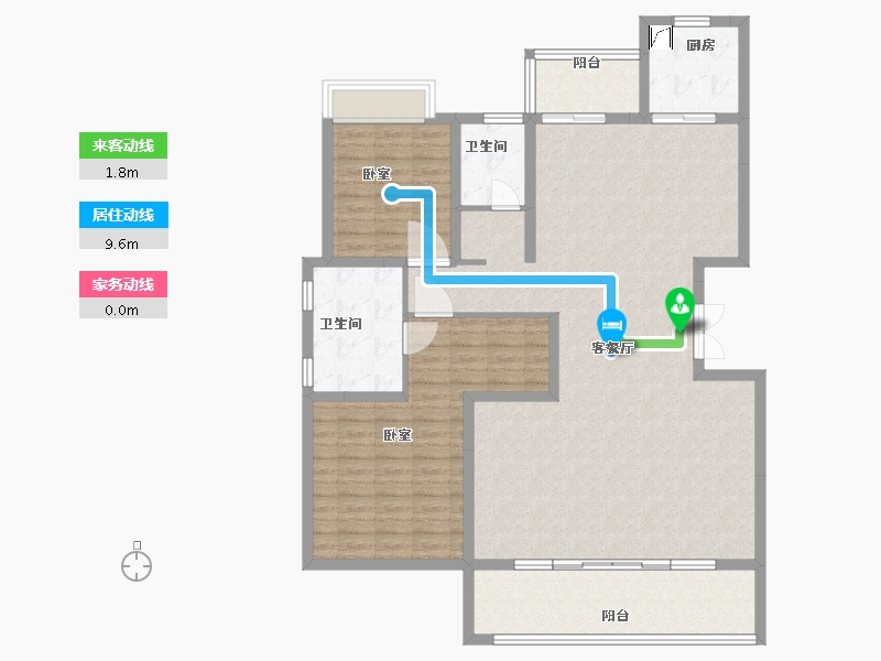 江苏省-南京市-滨江ONE-134.00-户型库-动静线