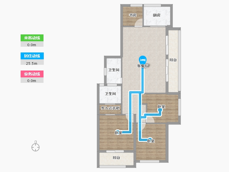 安徽省-宿州市-苏州绿城春江明月-97.07-户型库-动静线