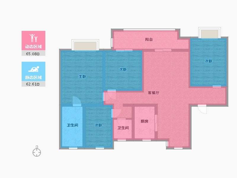 江西省-吉安市-正荣阳光城文澜府-112.80-户型库-动静分区