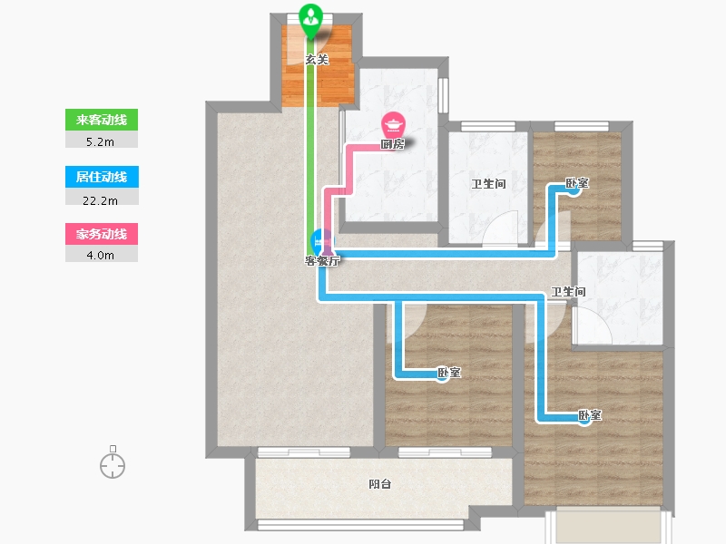 江苏省-徐州市-都会星宸·臻源-88.00-户型库-动静线