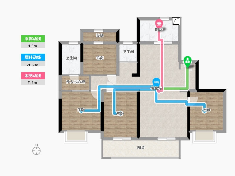 湖南省-长沙市-中梁御府-101.05-户型库-动静线