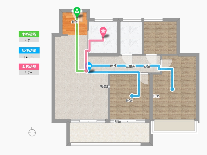 江苏省-徐州市-都会星宸·臻源-80.00-户型库-动静线