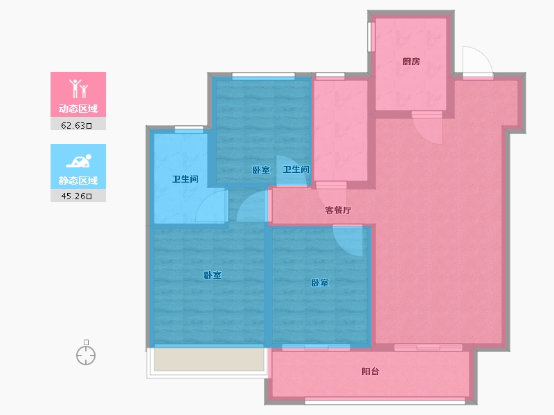 江苏省-徐州市-都会星宸·臻源-97.02-户型库-动静分区