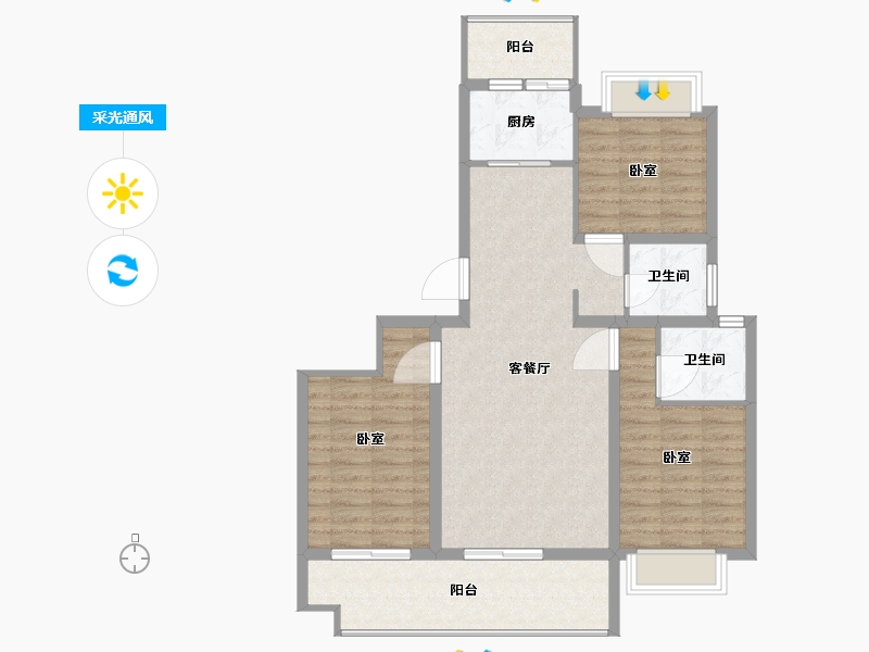 河南省-商丘市-西湖观澜-93.79-户型库-采光通风