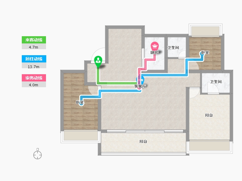 安徽省-宣城市-梧桐茗院-102.00-户型库-动静线