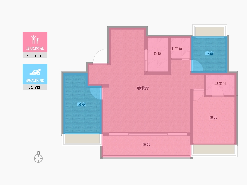 安徽省-宣城市-梧桐茗院-102.00-户型库-动静分区