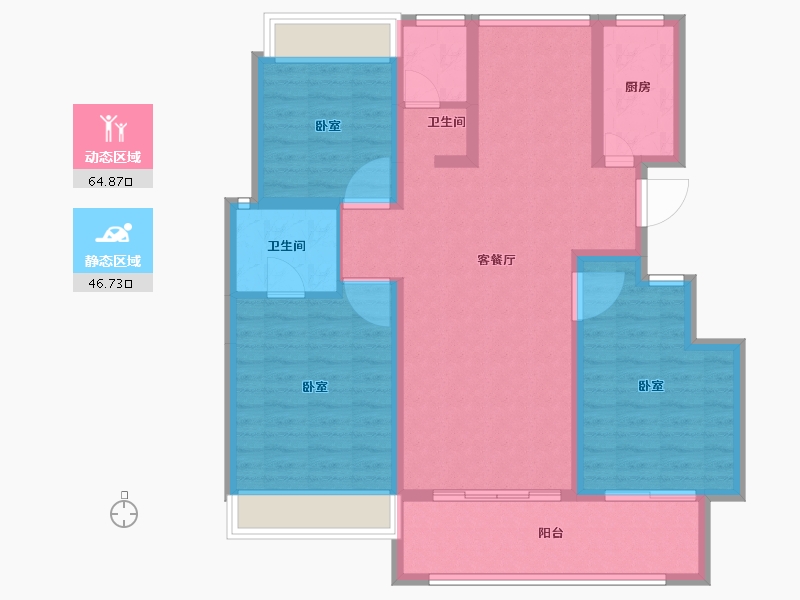 安徽省-宣城市-梧桐茗院-100.00-户型库-动静分区