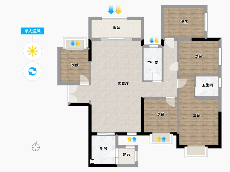 广西壮族自治区-南宁市-建工城-118.32-户型库-采光通风