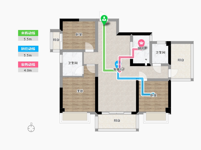 广西壮族自治区-南宁市-天隆江湾学府-83.29-户型库-动静线