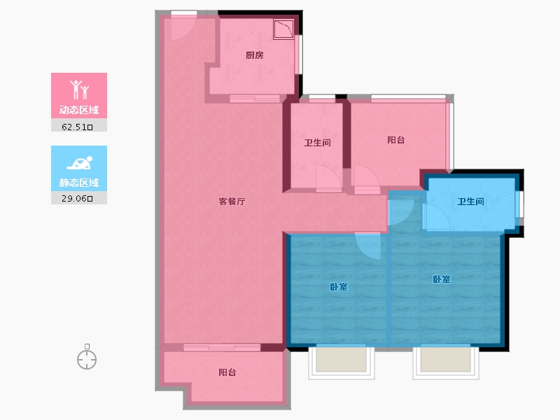 广东省-广州市-实地紫藤公馆-80.99-户型库-动静分区