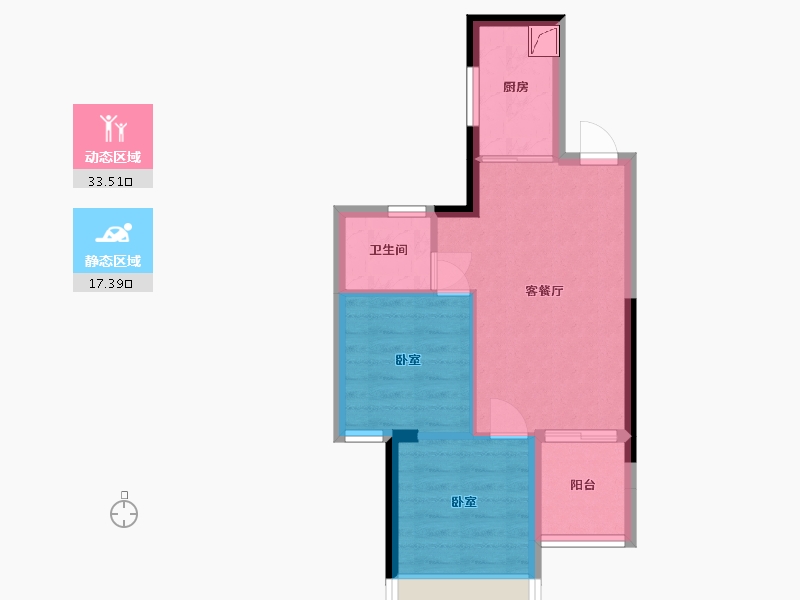 广西壮族自治区-南宁市-盛邦双悦湾-45.01-户型库-动静分区