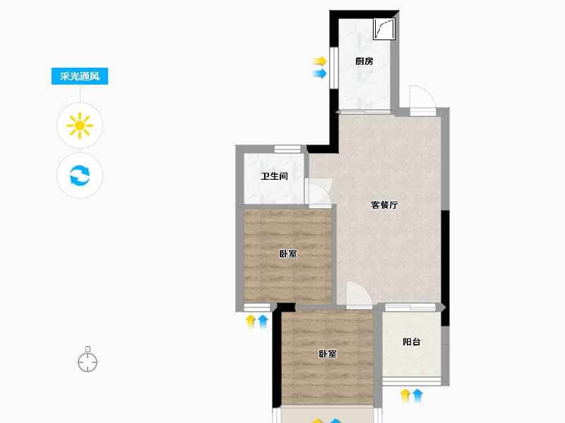 广西壮族自治区-南宁市-盛邦双悦湾-45.01-户型库-采光通风