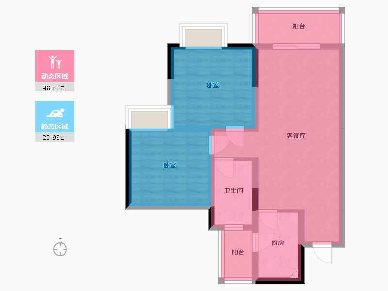 四川省-泸州市-天誉锦樾-62.45-户型库-动静分区