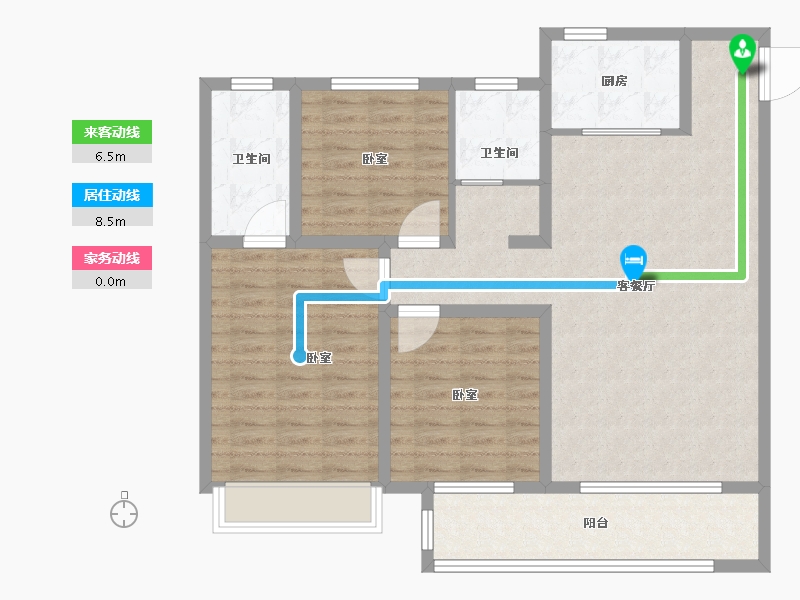 河南省-驻马店市-未来书香里-104.90-户型库-动静线