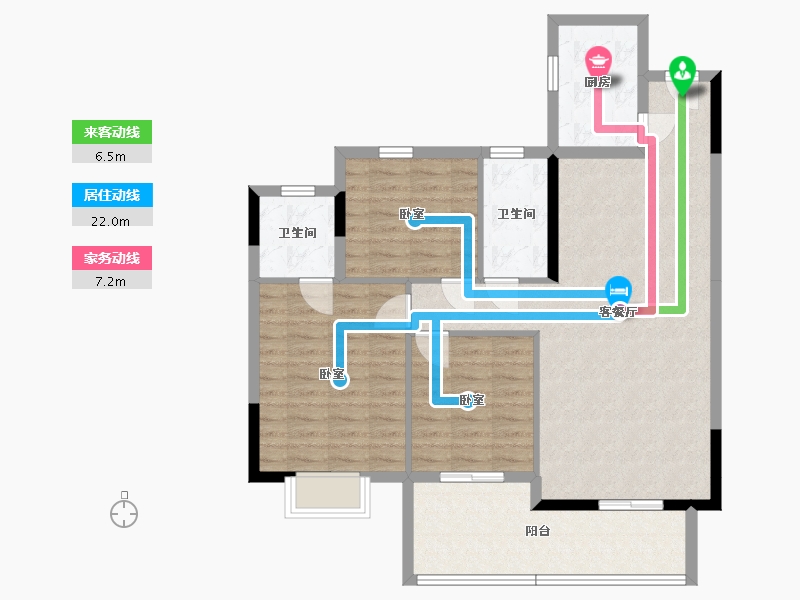 湖南省-邵阳市-嘉和星城-95.89-户型库-动静线