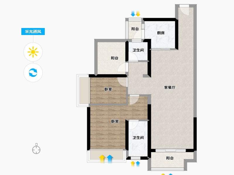 广东省-湛江市-徐闻·鼎龙城-81.10-户型库-采光通风