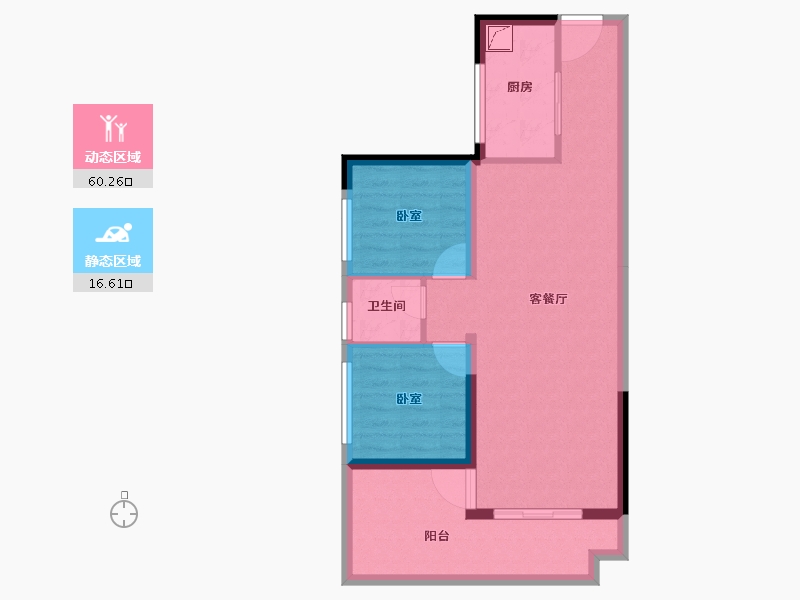 广西壮族自治区-南宁市-万丰岭上建安-68.59-户型库-动静分区