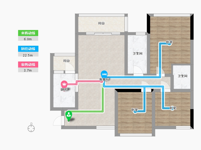 四川省-巴中市-博瑞观澜府-82.68-户型库-动静线