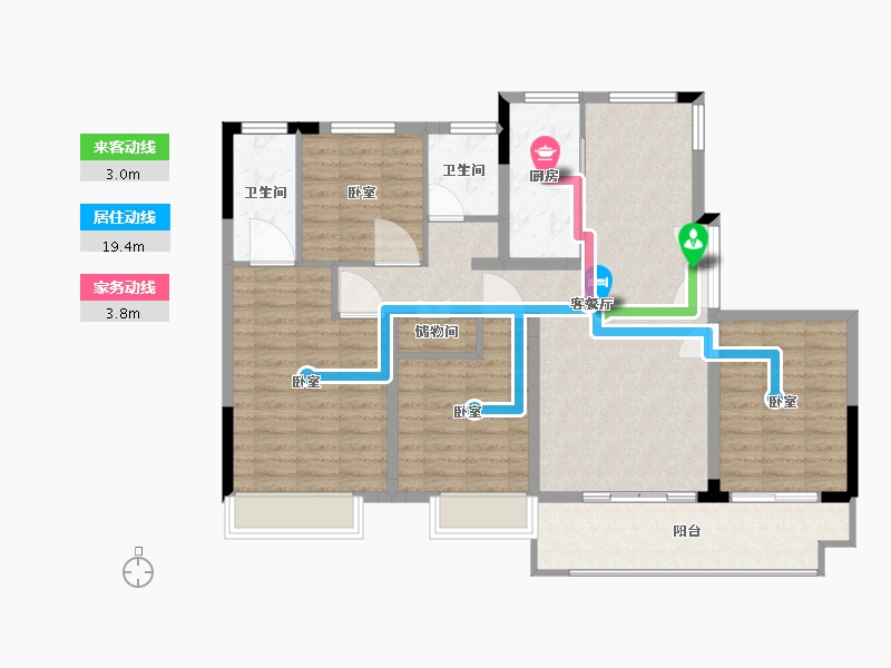 江苏省-淮安市-叶语书院-111.01-户型库-动静线