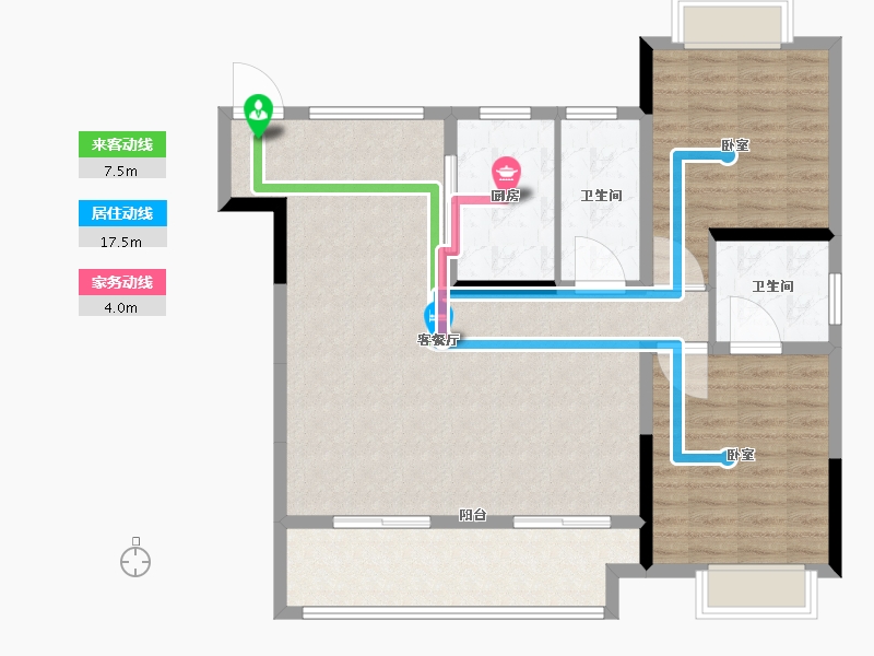 河南省-信阳市-金科集美五里-102.01-户型库-动静线