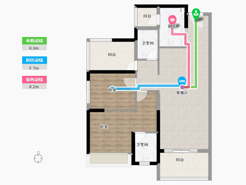 广东省-梅州市-金利来花园-89.87-户型库-动静线