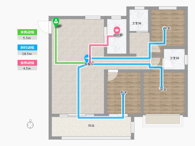 河南省-驻马店市-未来书香里-100.01-户型库-动静线