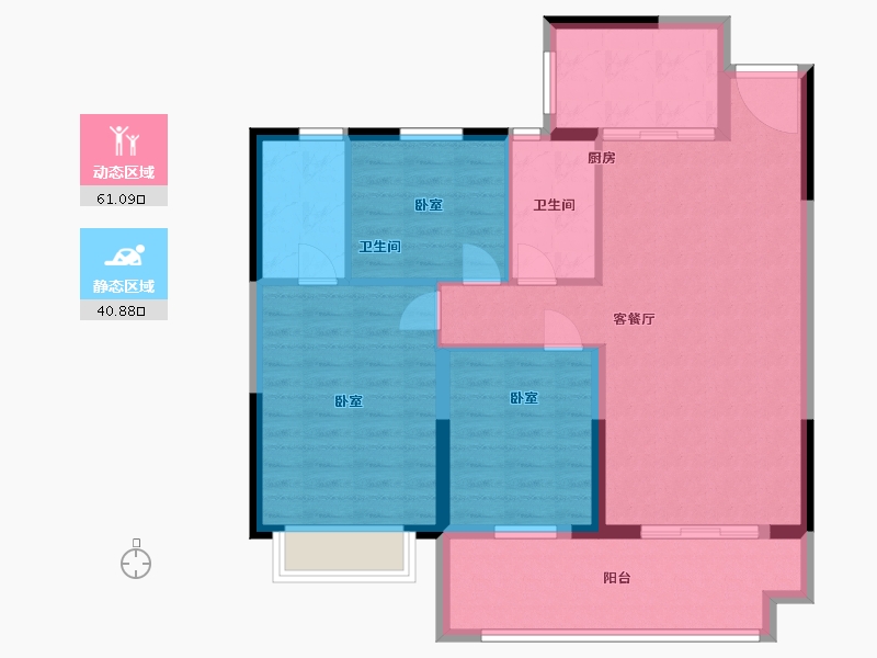 湖北省-咸宁市-咸宁·壹号院-92.00-户型库-动静分区