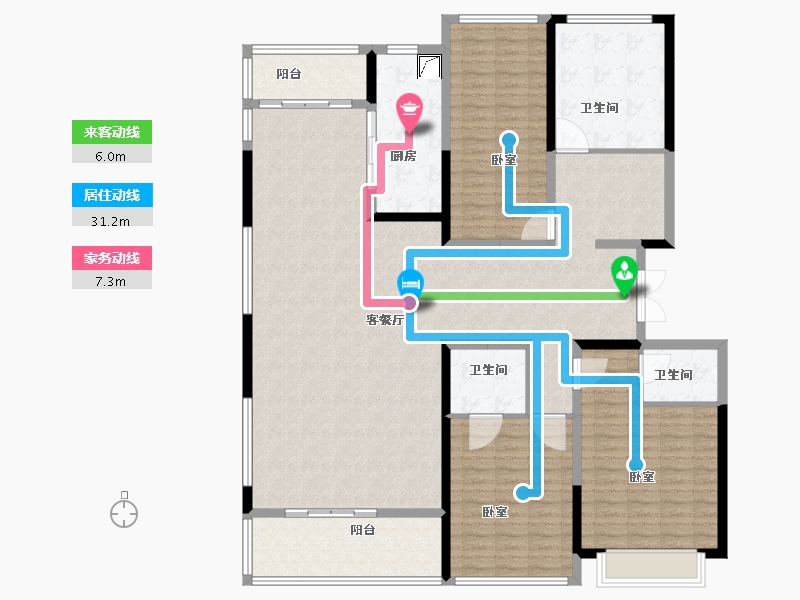 江苏省-南京市-滨江ONE-178.00-户型库-动静线