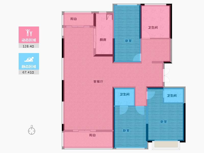 江苏省-南京市-滨江ONE-178.00-户型库-动静分区