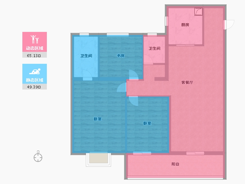 河南省-商丘市-绿地中南漫悦湾2期-103.00-户型库-动静分区