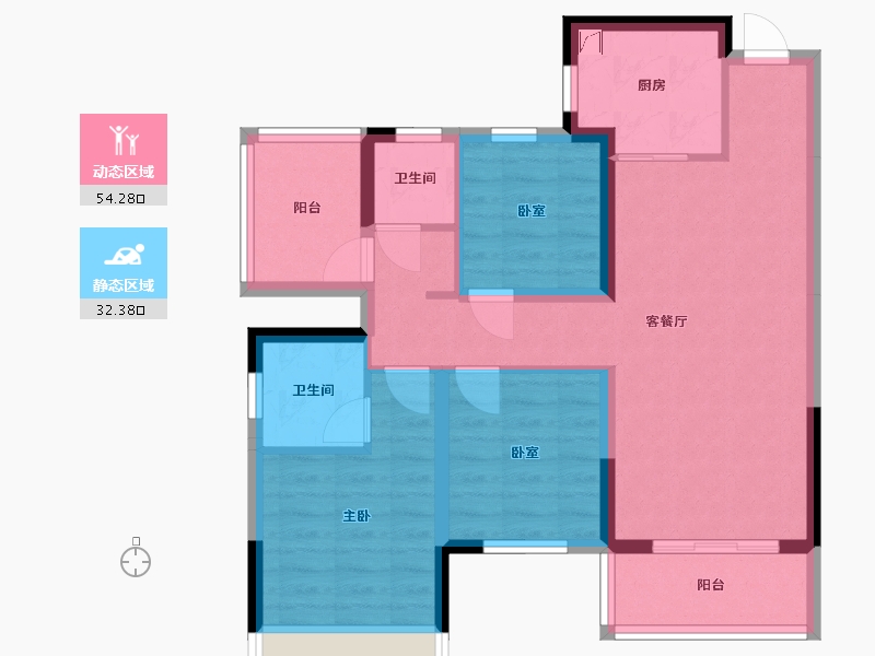 广西壮族自治区-南宁市-天隆江湾学府-76.29-户型库-动静分区