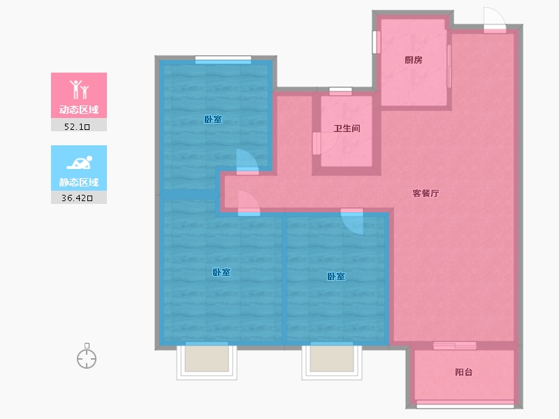 河南省-商丘市-绿地中南漫悦湾2期-77.99-户型库-动静分区