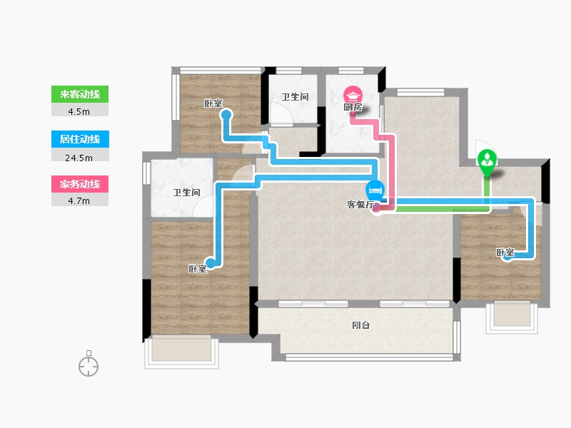 安徽省-合肥市-云栖麓-88.00-户型库-动静线