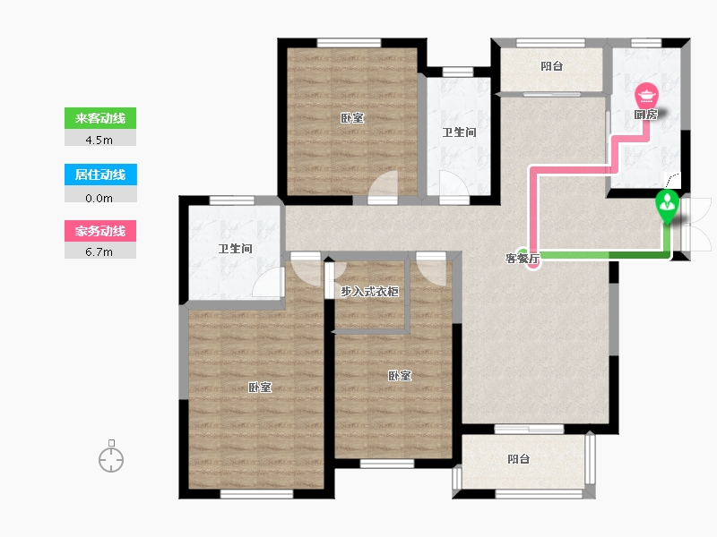 江苏省-无锡市-东城中央府-113.54-户型库-动静线