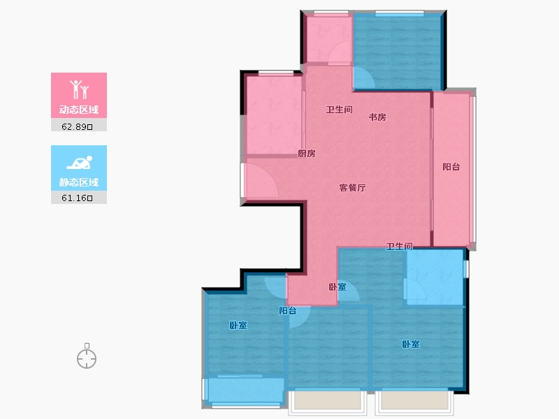 江苏省-南京市-钟山峰景-114.00-户型库-动静分区