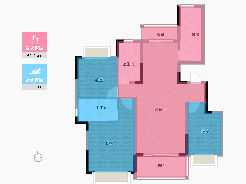 江西省-上饶市-恒大珺悦府-93.00-户型库-动静分区