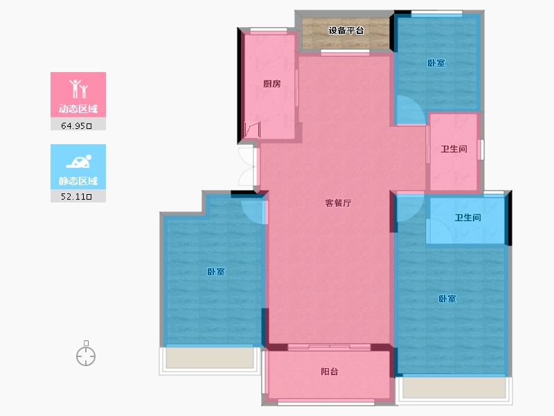 河南省-许昌市-恒达玖玺府-108.99-户型库-动静分区